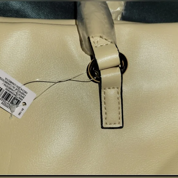 NWT Victorias Secret Cinch Top Tote Bare Faux Leather Bag Purse - Picture 3 of 11